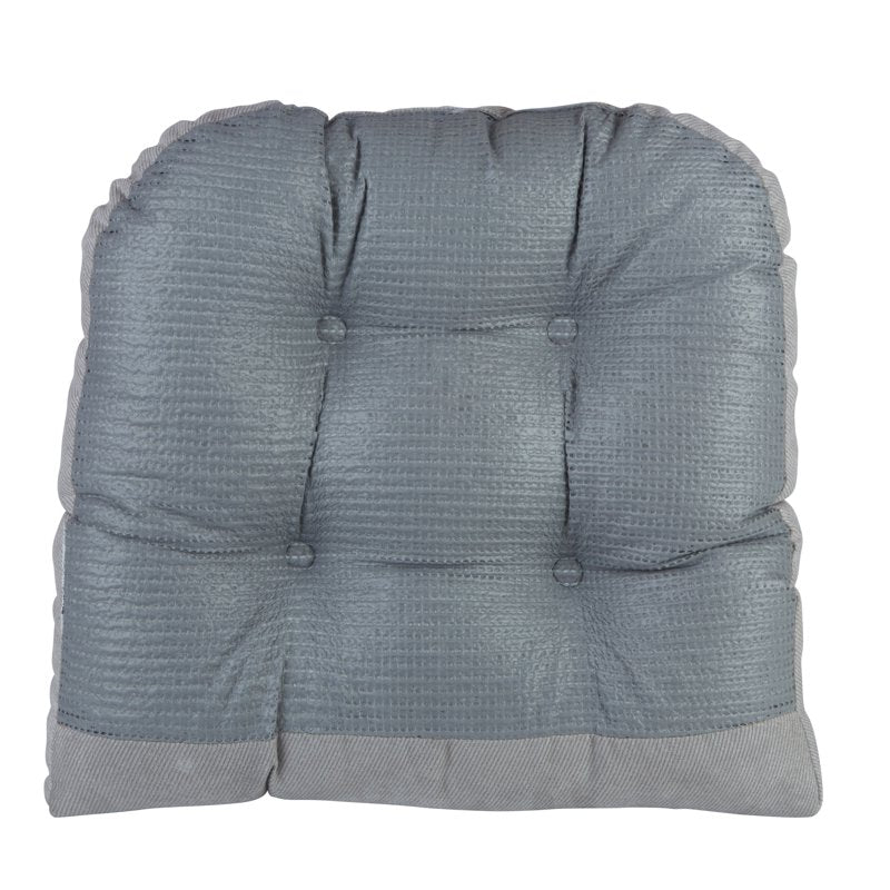 15" x 15" Non-Slip Chair Cushion Set - Gray, 2-Pack