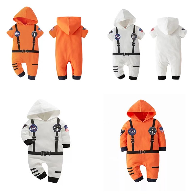 Baby Toddler Astronaut Cotton Romper - White Long Sleeve 36 Months Halloween Costume
