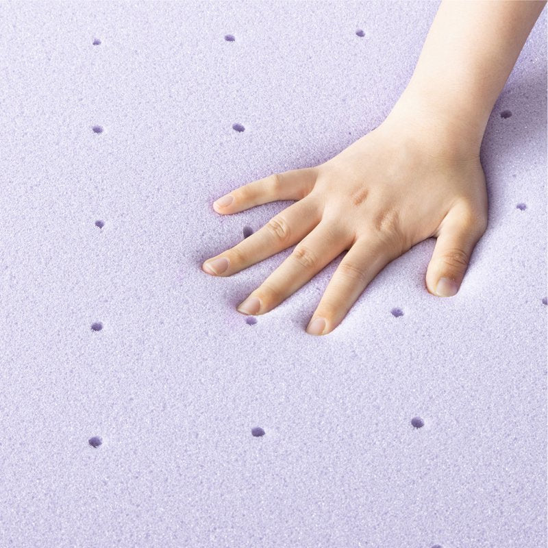 King Ventilated Memory Foam Mattress Topper with Lavender Infusion - Mellow 3 Inch