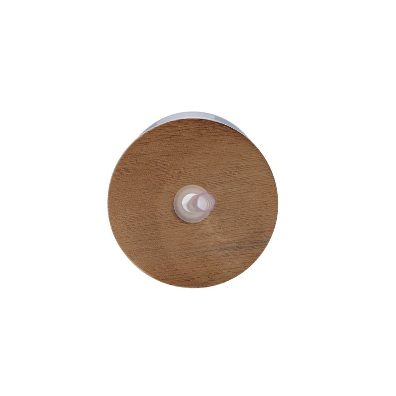 22-Ounce Clear Ribbed Tritan Tumbler with Acacia Wood Lid and Straw