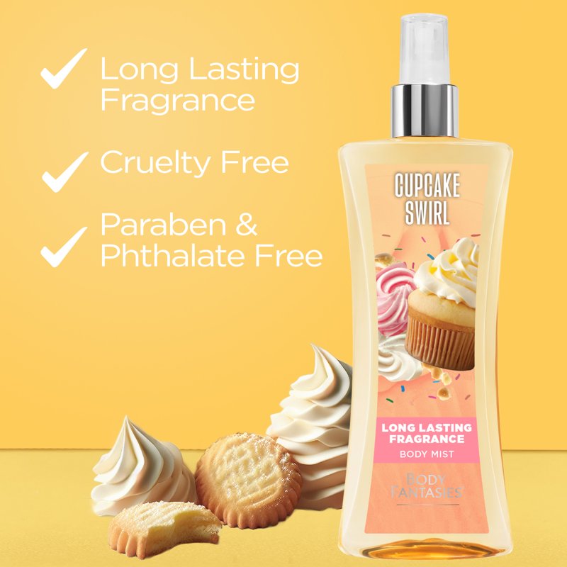 Cupcake Swirl Fragrance Body Spray - Long Lasting Gourmand Scent