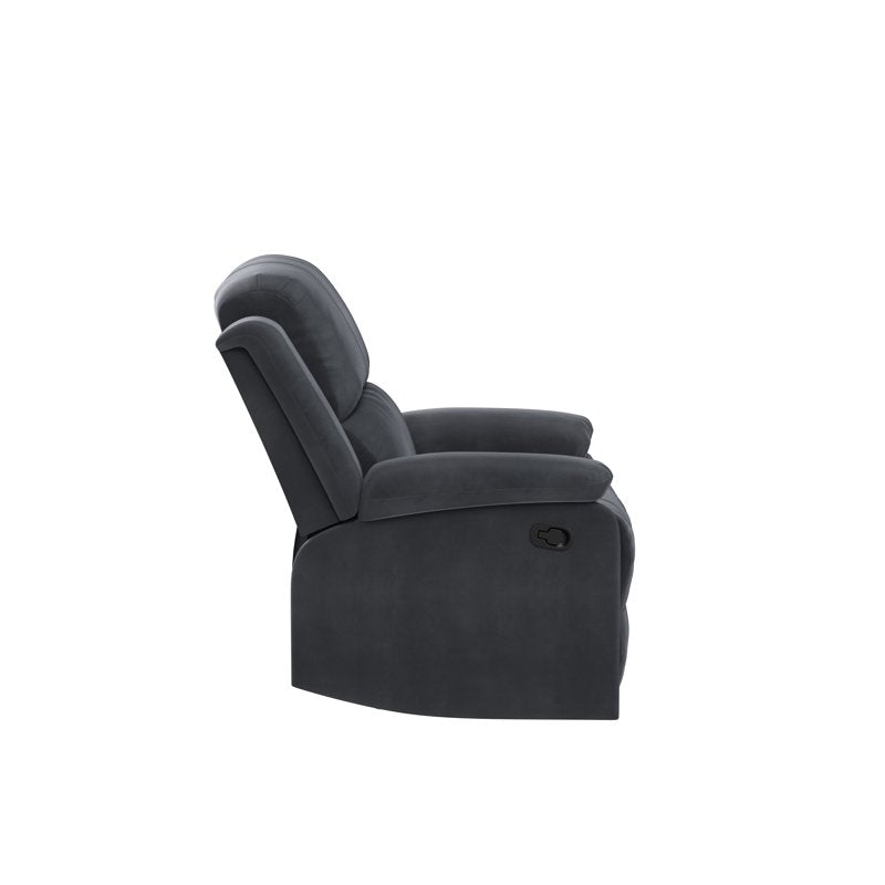 Microfiber Manual Recliner - Single Seat, Soft Upholstery