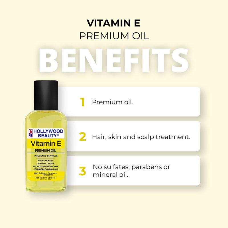 Vitamin E Oil for Hair, Scalp & Skin - 3 Pack, 2 fl oz