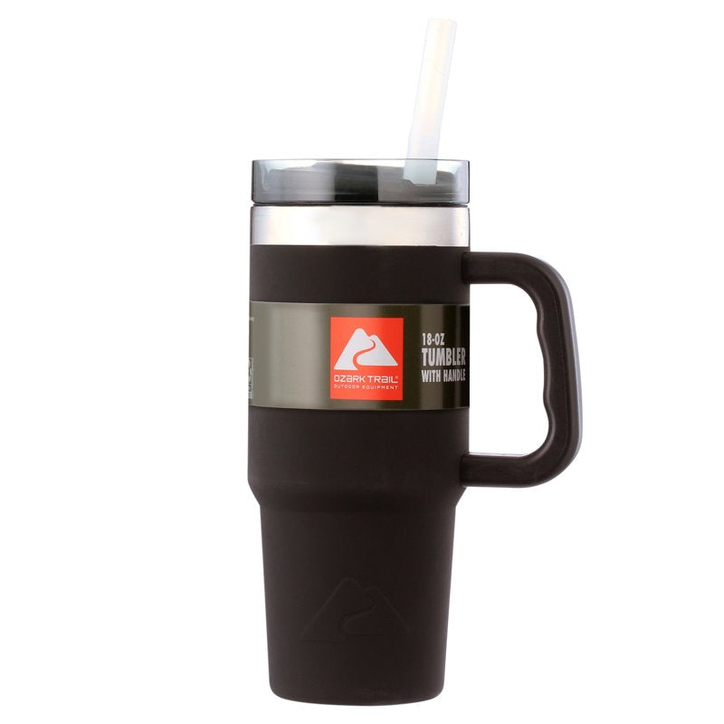 18 oz Stainless Steel Insulated Tumbler with Handle - Black