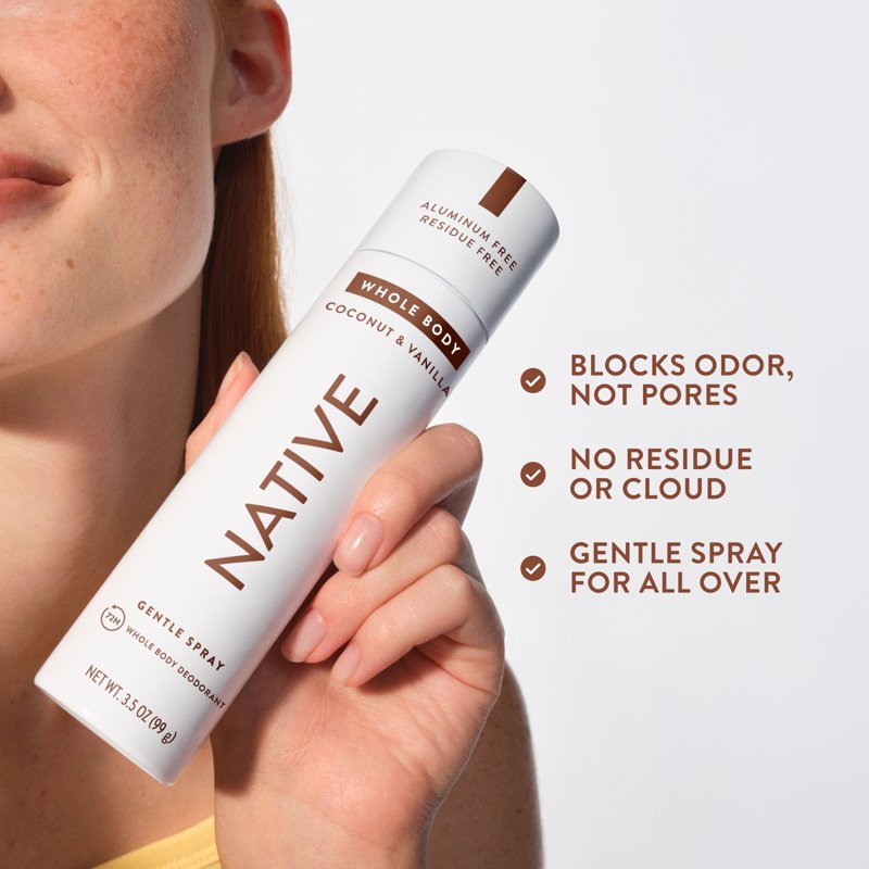 Coconut & Vanilla Whole Body Deodorant Spray, 3.5oz