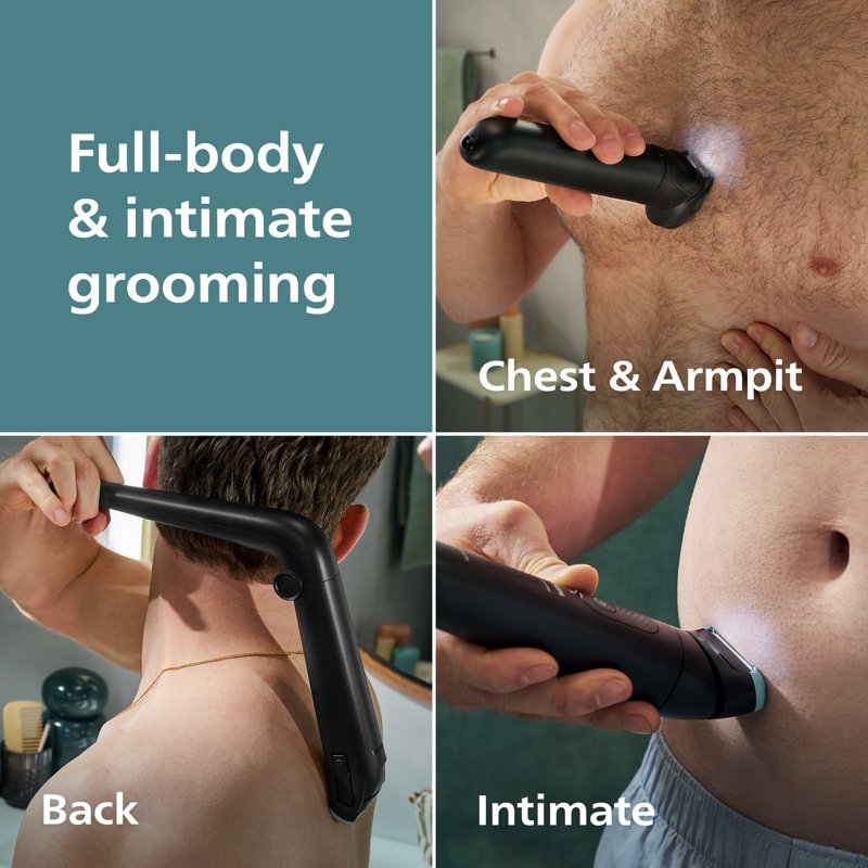 Body Groomer 7000 Series - 100% Showerproof Trimmer for Men