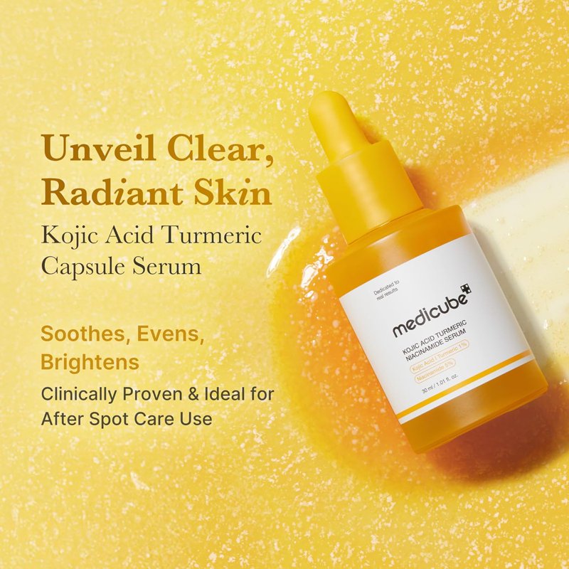 Kojic Acid Turmeric Niacinamide Serum - Brightening Face Serum, 1.01 fl oz
