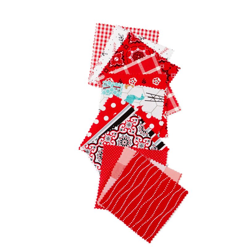 3 Pack Cotton Gingham Fabric - Poppy Red, 44" Wide for Quilting & Sewing