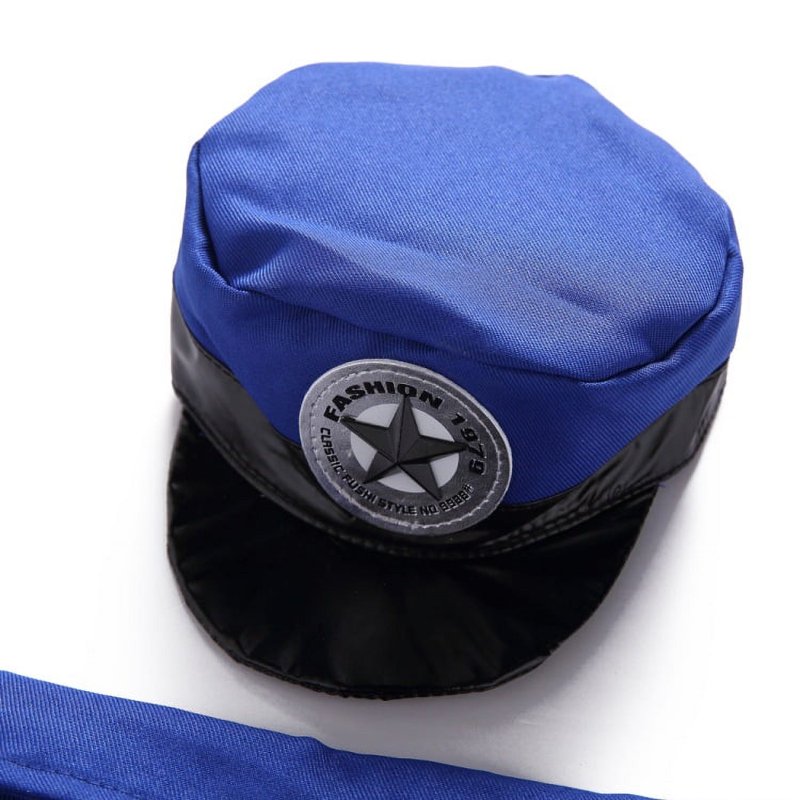 Pet Police Costume M - Dog Cat Halloween Cosplay Uniform, Wear-Resisting