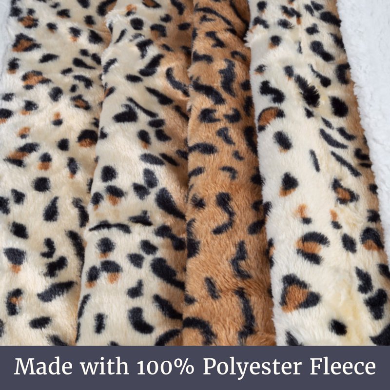 Reversible Fleece Blanket with Sherpa Back - Tiger Pattern, 50x60-Inch - Machine Washable, Cozy Home Decor - Variation of THIS listing