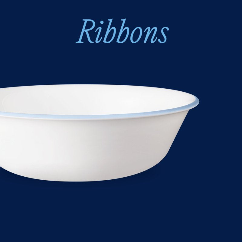 18oz Soup & Cereal Bowl with Blue Ribbons Design - Single