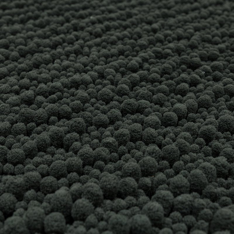 Charcoal Polyester Bath Mat - 1' 8" x 2' 10" - Soft, Durable, Slip-Resistant