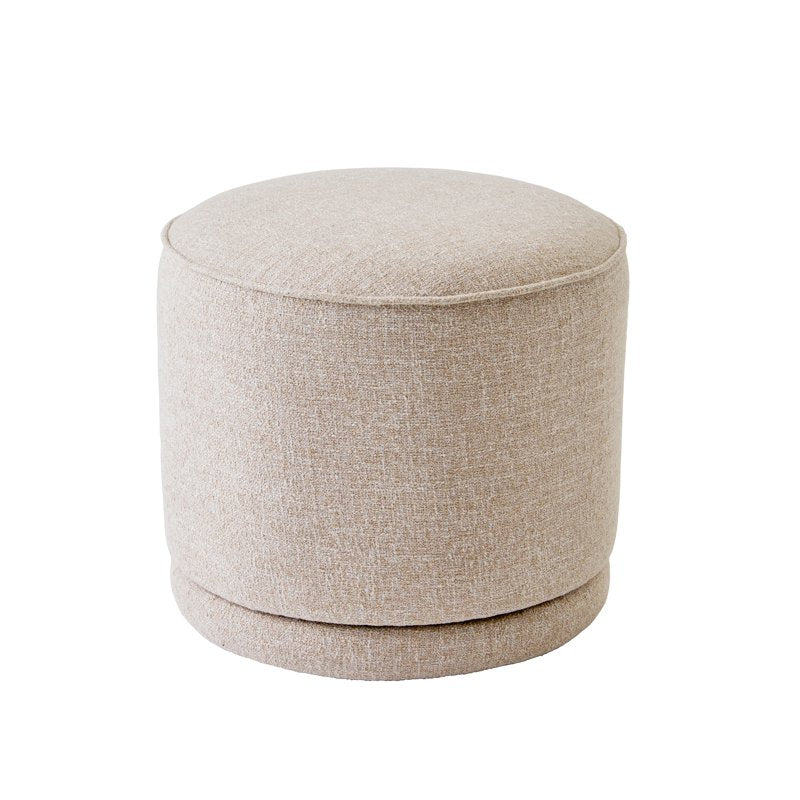 Swivel Ottoman - Heather Wheat Upholstered Accent Seat