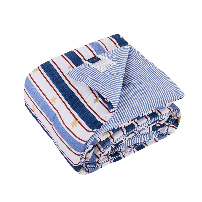 Kids Reversible Microfiber Comforter Set with Sham - Full Size, Red/Blue