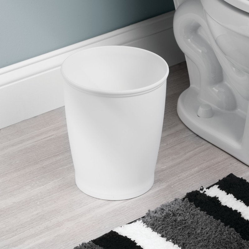 Kent Wastebasket Trash Can - White, 8.25" Diameter x 10" H