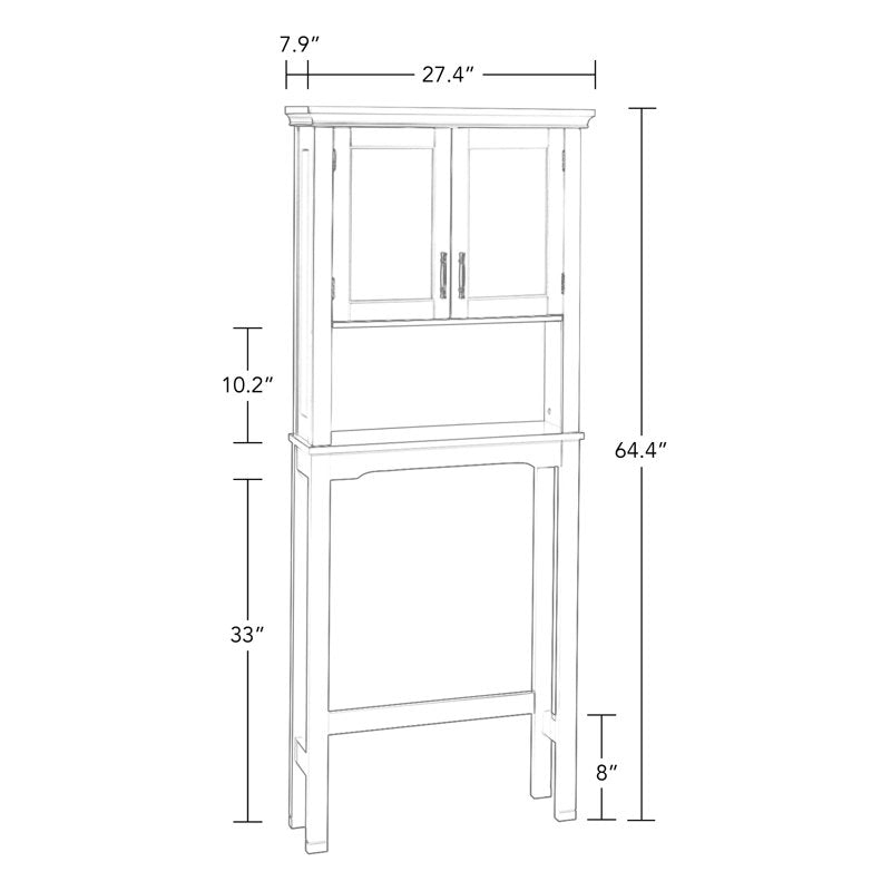 Over the Toilet Bathroom Spacesaver Cabinet - White