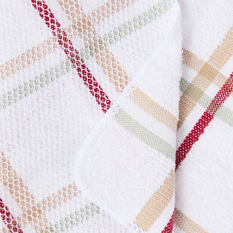 Scrubber Dishcloth Set - 4 Pack, 12x12 in, Beige Stripes