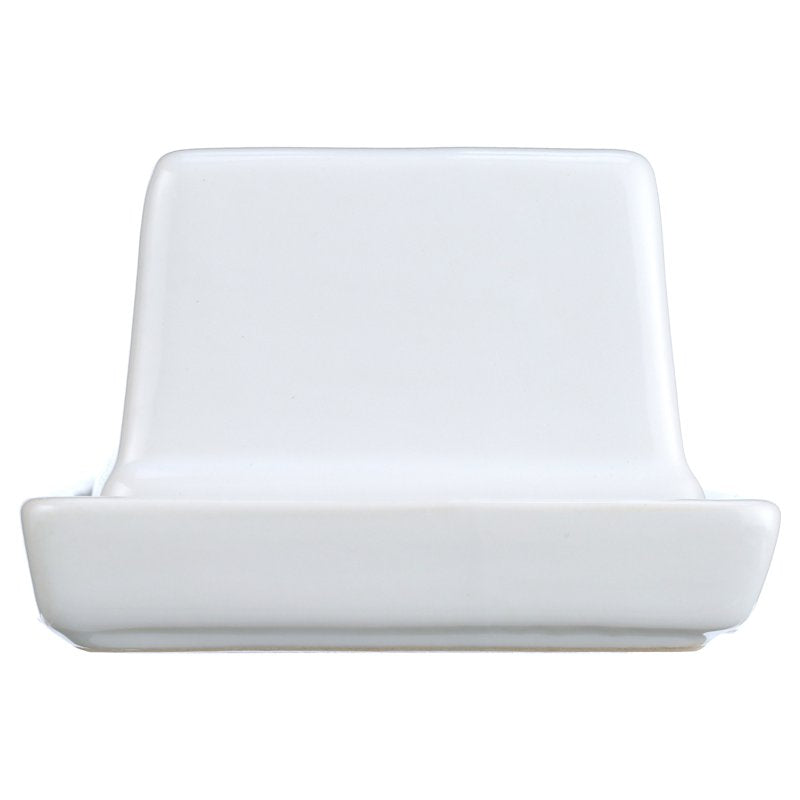 Ceramic Butter Dish with Lid - White Stoneware for Kitchen