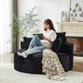 55" Fluffy Corduroy Sleeper Sofa Chair with Pillow - No Assembly