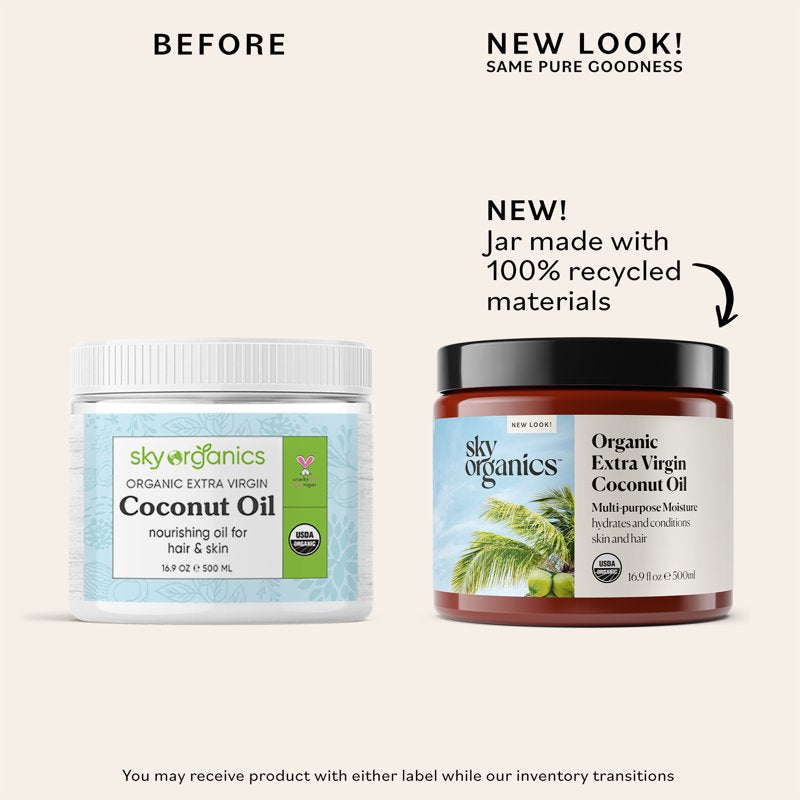 Organic Extra Virgin Coconut Oil for Hair and Skin - 16.9 fl oz