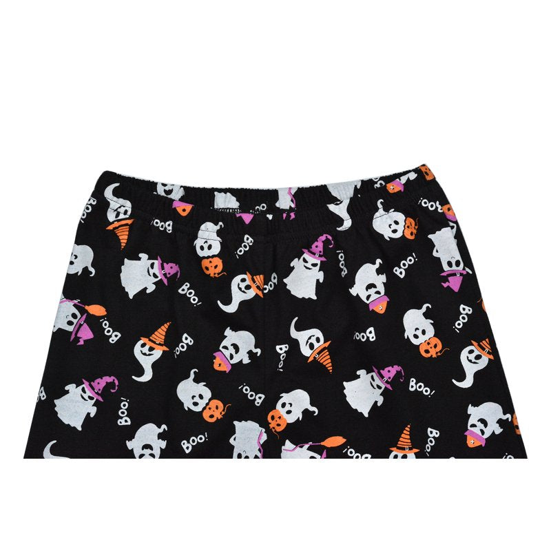 Kids Ghost Print Pajama Set - 2 Pieces Halloween Sleepwear for Boys Girls 6T