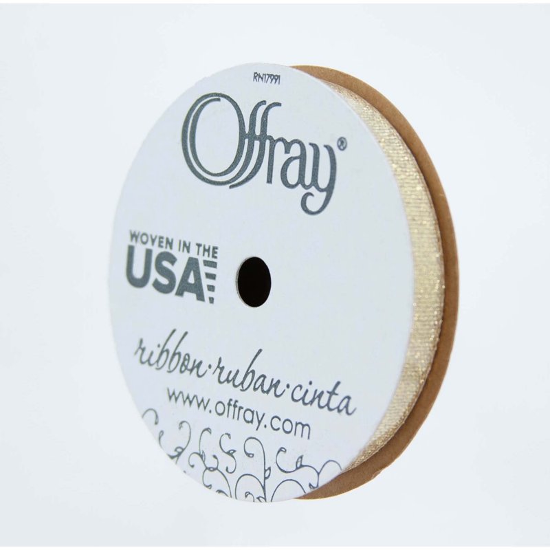 Gold Metallic Ribbon 3/8 Inch for Wedding Crafts Gifting, 9 Feet - Single Variation