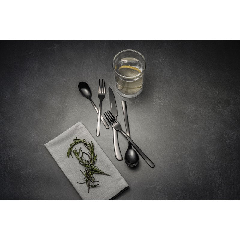40-Piece Black Stainless Steel Flatware Set - Service for 8