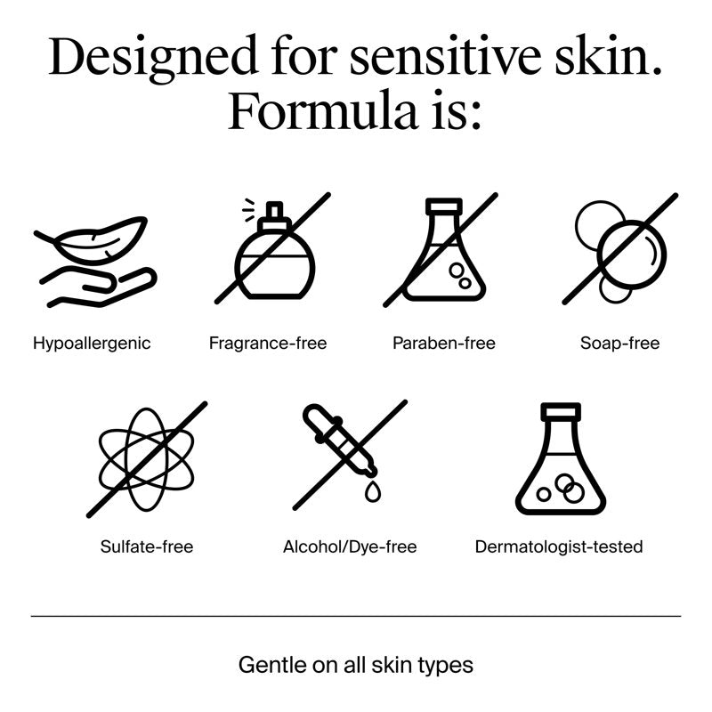 Ultra Gentle Cream-to-Foam Face Wash, Fragrance-Free Facial Cleanser 12 fl oz