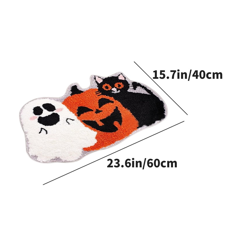 Halloween Pumpkin Doormat Rugs - Welcome Entrance Carpet 24x16 inch