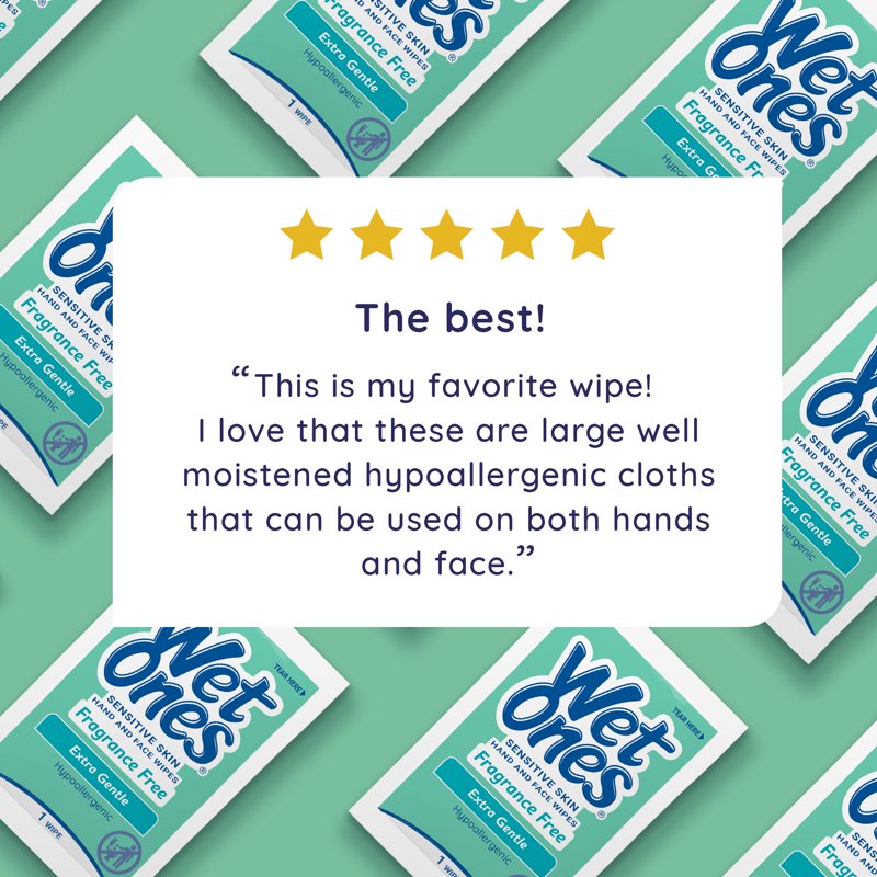 Sensitive Skin Hand Wipes - Fragrance Free, 144 Total Singles