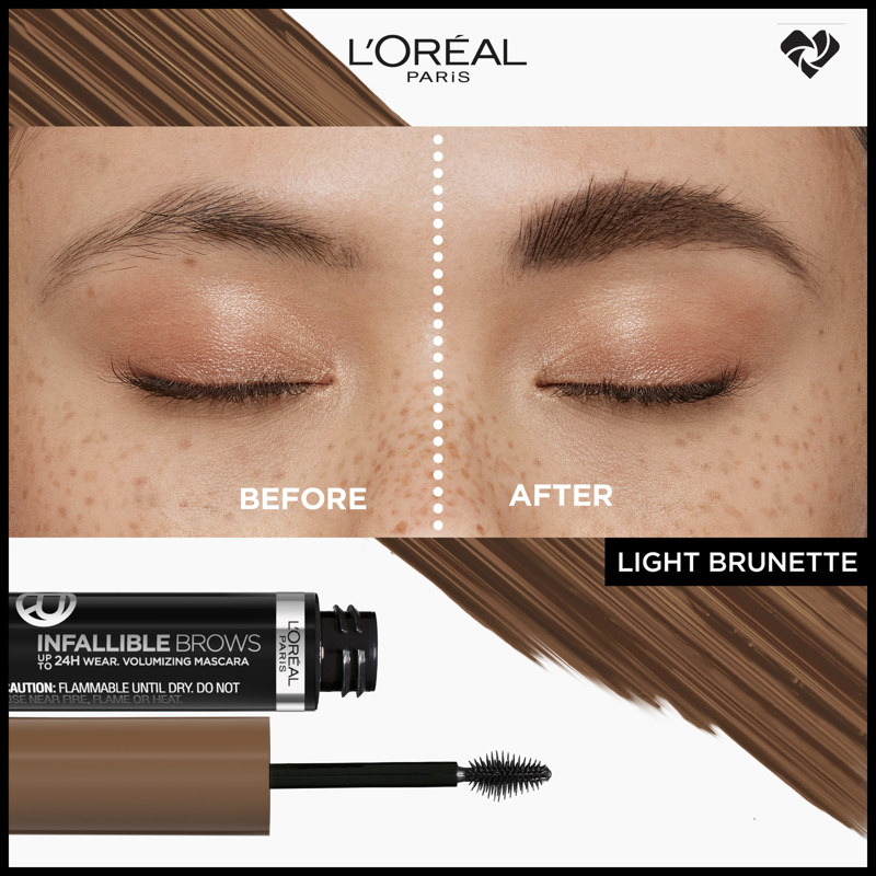 Volumizing Eyebrow Mascara - 24H Wear Fiber-Charged Brow Color