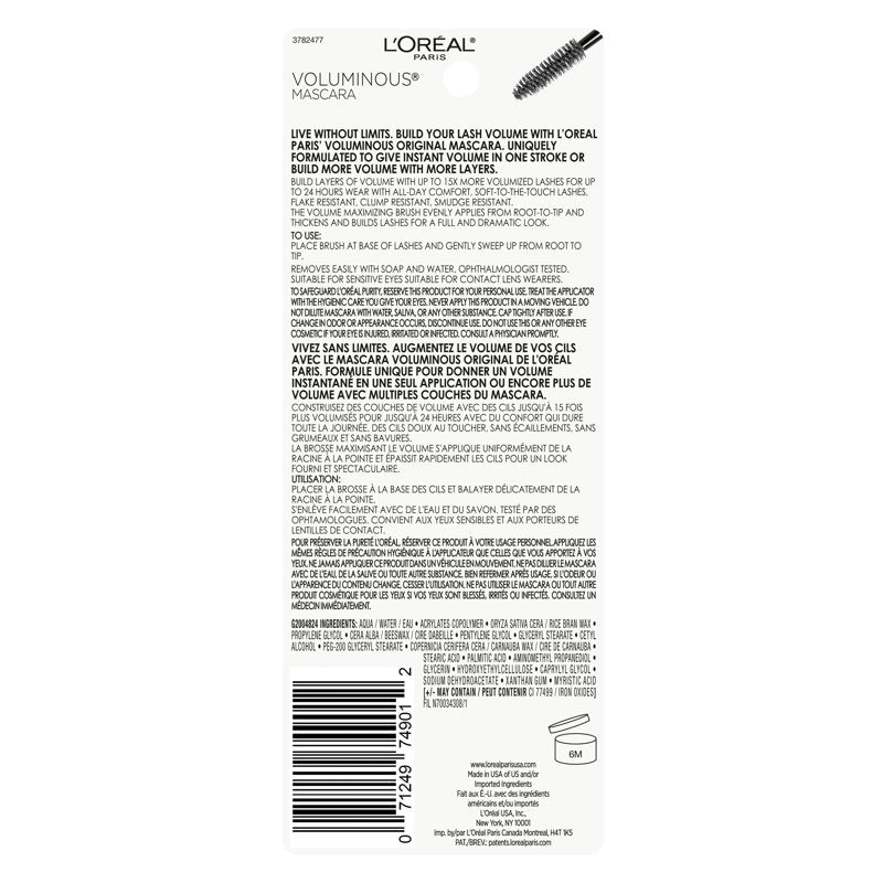 Voluminous Original Volume Building Mascara - Clump-Resistant Formula