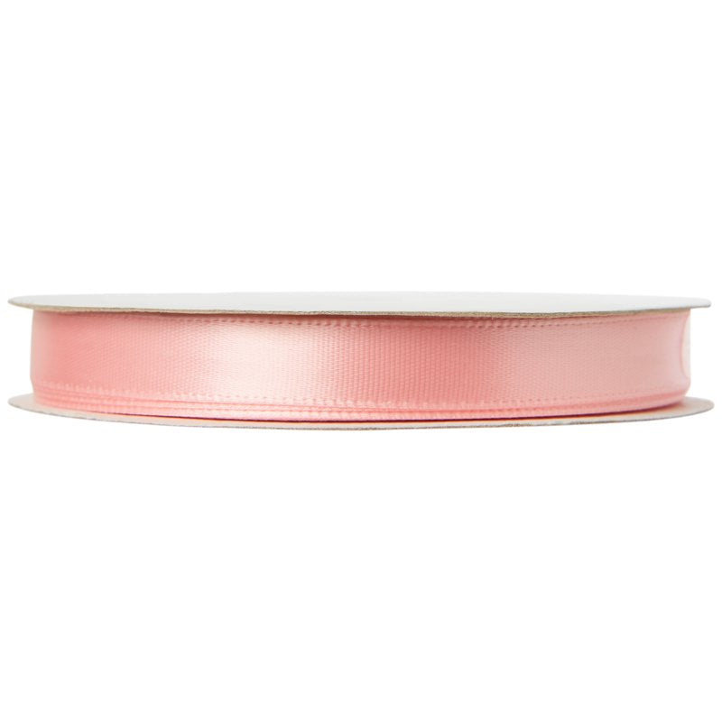 Pink Satin Ribbon 3/8 Inch Wide, 18 Feet, Single Face Polyester - Offray