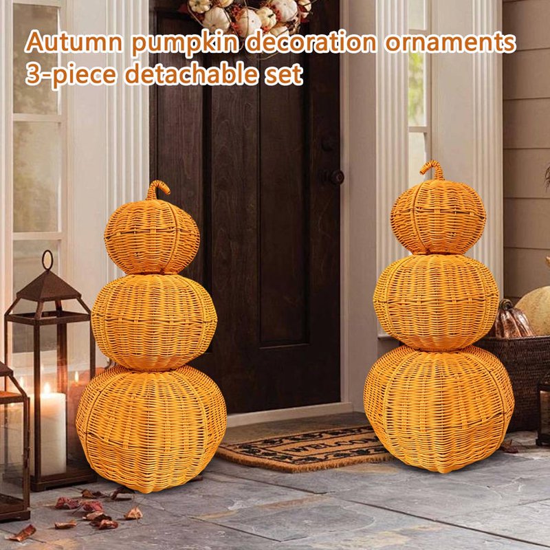23.6 Inch Pumpkin J Halloween Decor Set - Detachable Autumn Fall Ornaments