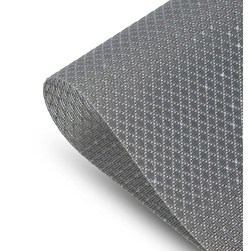 Elegant PVC Placemats Set of 6 - 12x18 in with Embedded Sparkles