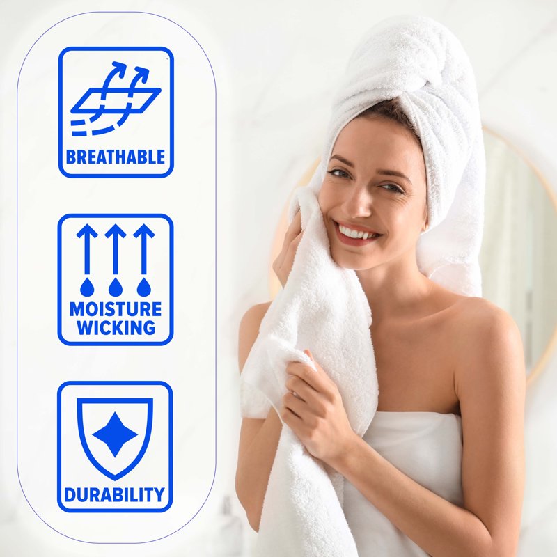 Bronze Cotton Jacquard Border Bath Towel Set of 4 - Superior Cotton