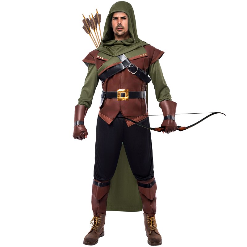 Robin Hood Costume for Men Renaissance Medieval Outfit Set - Variation of Men M
