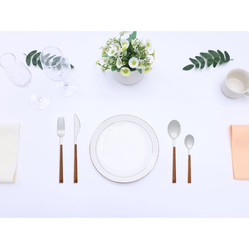 Stainless Steel Mirror Polished Silverware Set - 4 Pcs