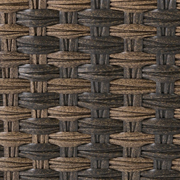 Outdoor Wicker Ottomans Set of 2 - All-Weather Brown