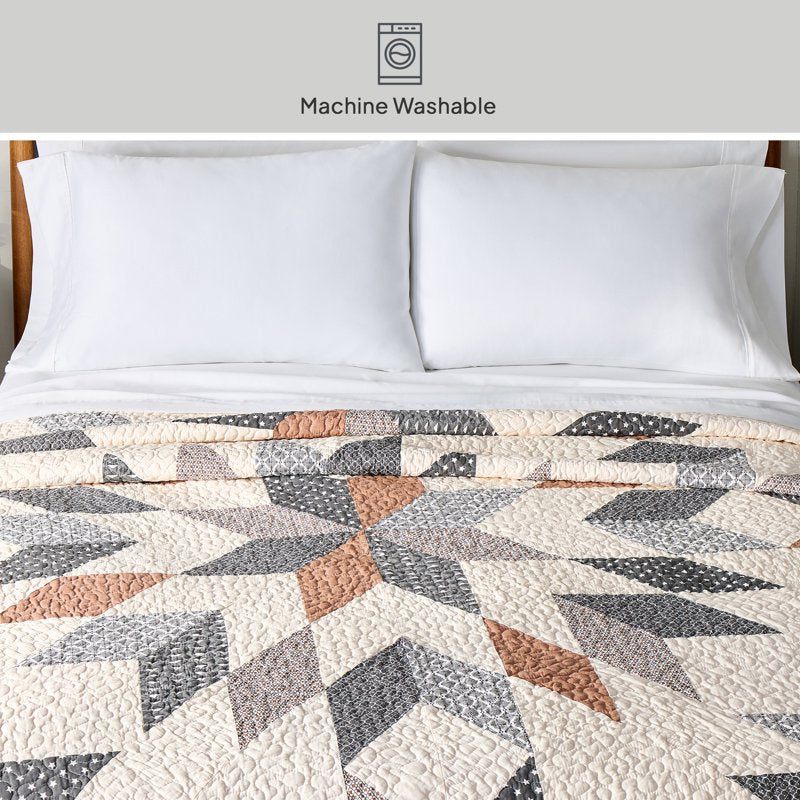 King Starburst Patchwork Cotton Quilt - Better Homes & Gardens