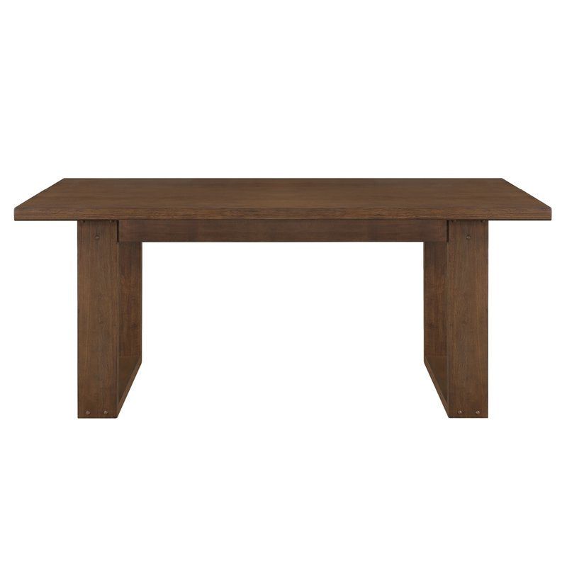 Rectangular Double Pedestal Dining Table - 70 in Walnut