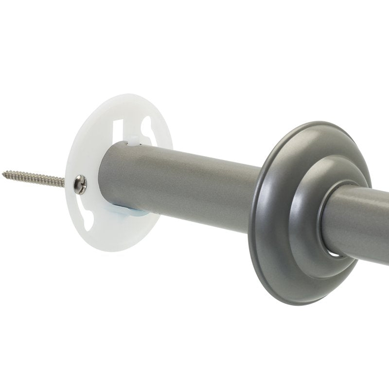 Adjustable Wall-Mount Metal Shower Curtain Rod - Nickel Finish, 41-72 Inches