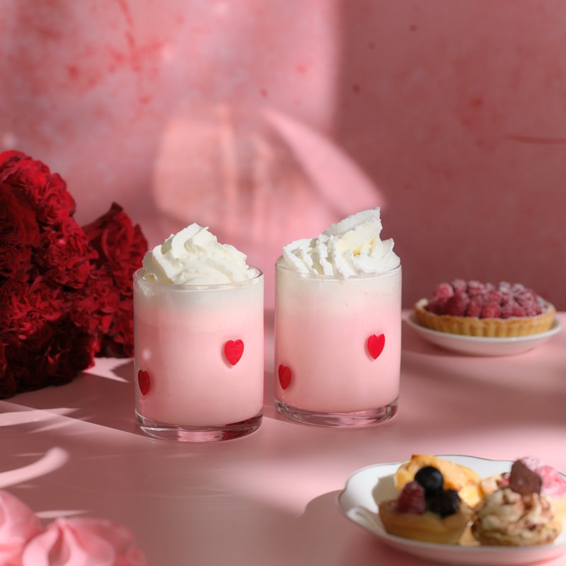 12 fl oz Red Hearts Charm Drinking Glasses - Set of 2