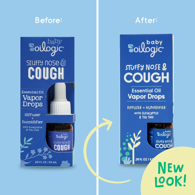Baby Stuffy Nose & Cough Essential Oil Vapor Drops - 100% Pure Oils