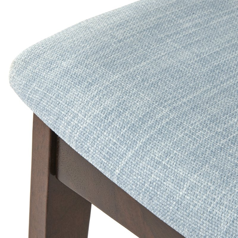 Mid Century 4-Piece Dining Set with Bench - Blue