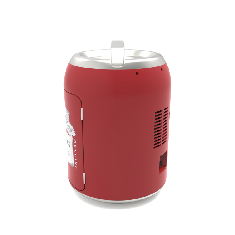 Portable 6-Can Mini Cooler - Budweiser Beverage Shaped - Red