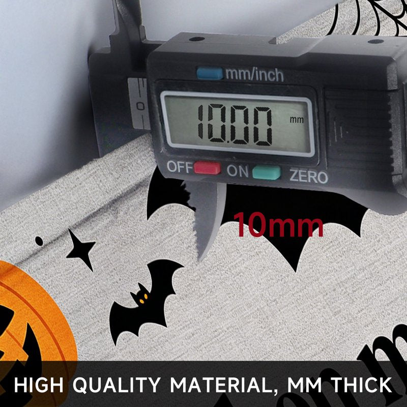 Halloween Pumpkin Lanterns 2Pcs - 15.7x23.6 and 17.7x47.2 Inches Non-Slip Flannel Mat Set