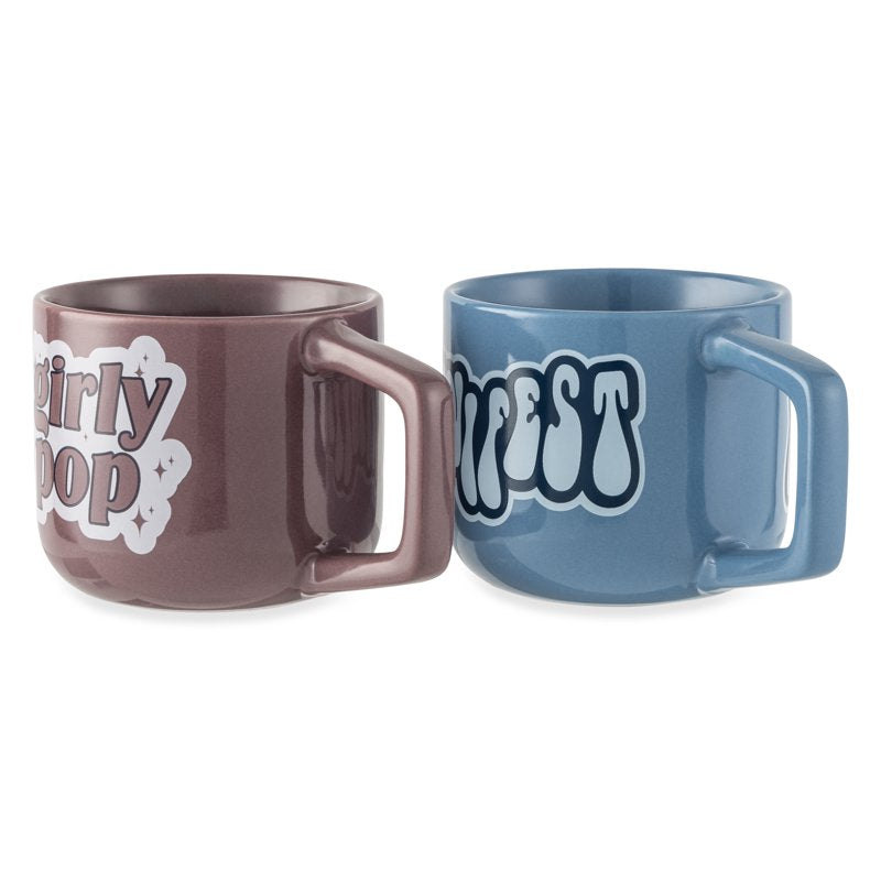 Stoneware Mug Set - Manifest Blue & Girly Pop Purple - 13.8 fl oz