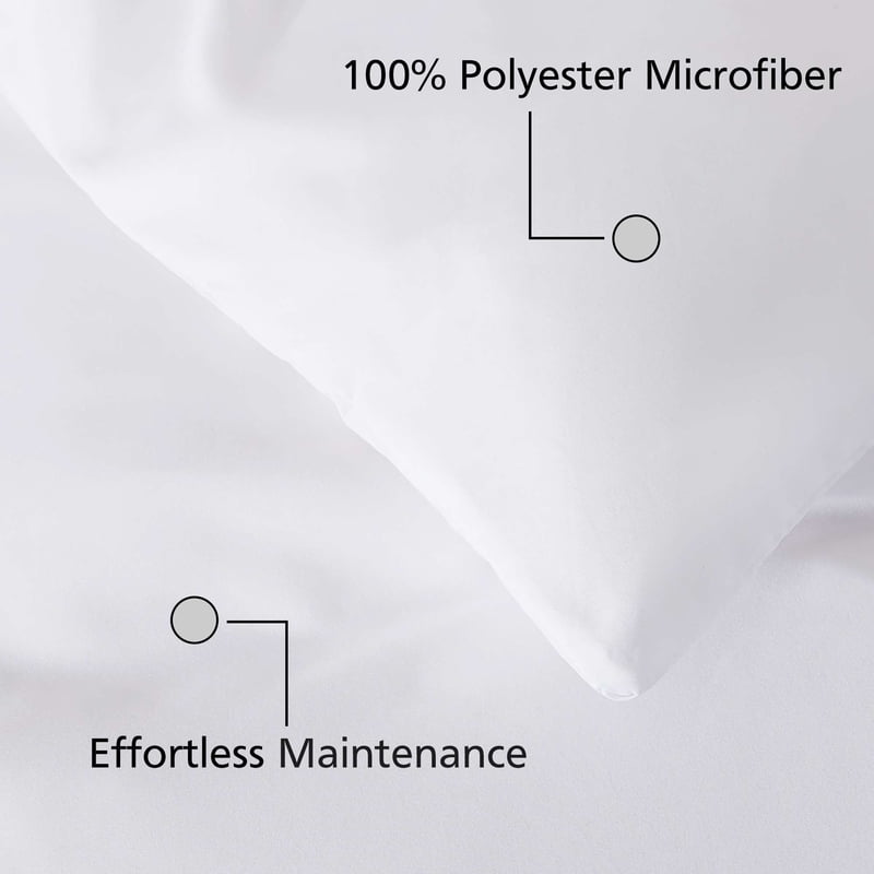 Full/Queen Duvet Cover Set - All-Season White 3-Piece Bedding
