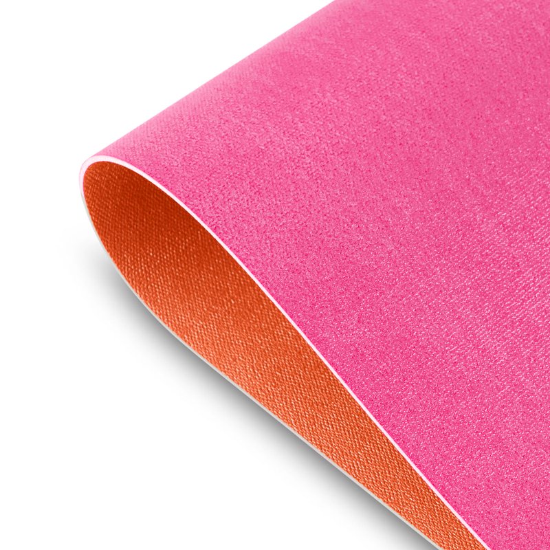 Textured Faux Leather Placemats - Set of 4, 12x18 in - Magenta/Orange